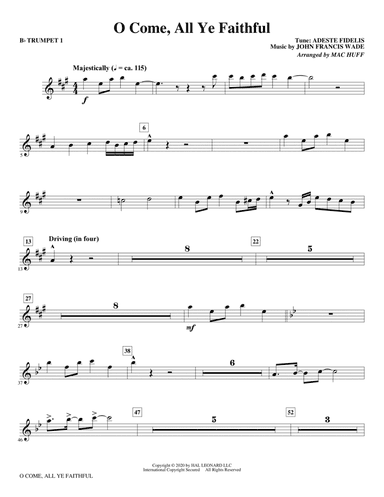 O Come, All Ye Faithful (arr. Mac Huff) - Bb Trumpet 1
