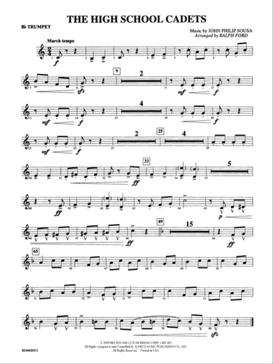 The High School Cadets: 1st B-flat Trumpet
