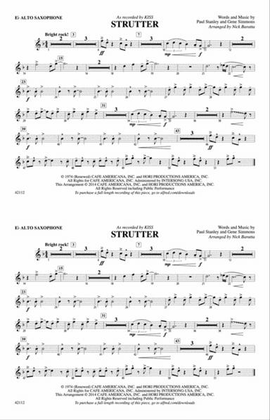Strutter: E-flat Alto Saxophone