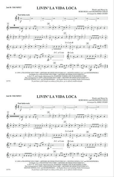 Livin' la Vida Loca: 2nd B-flat Trumpet