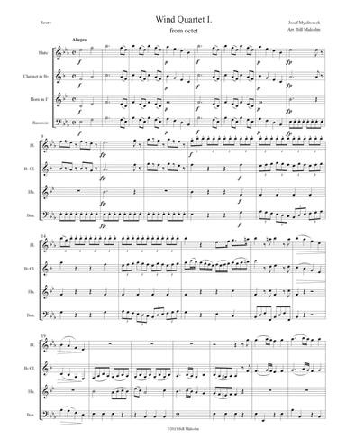 Myslivecek Quartet No. 1 for Winds