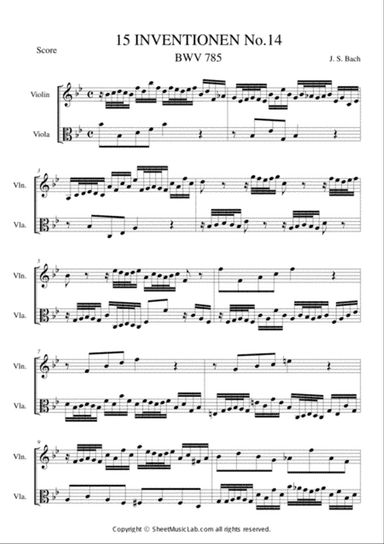 Invention No.14 BWV 785