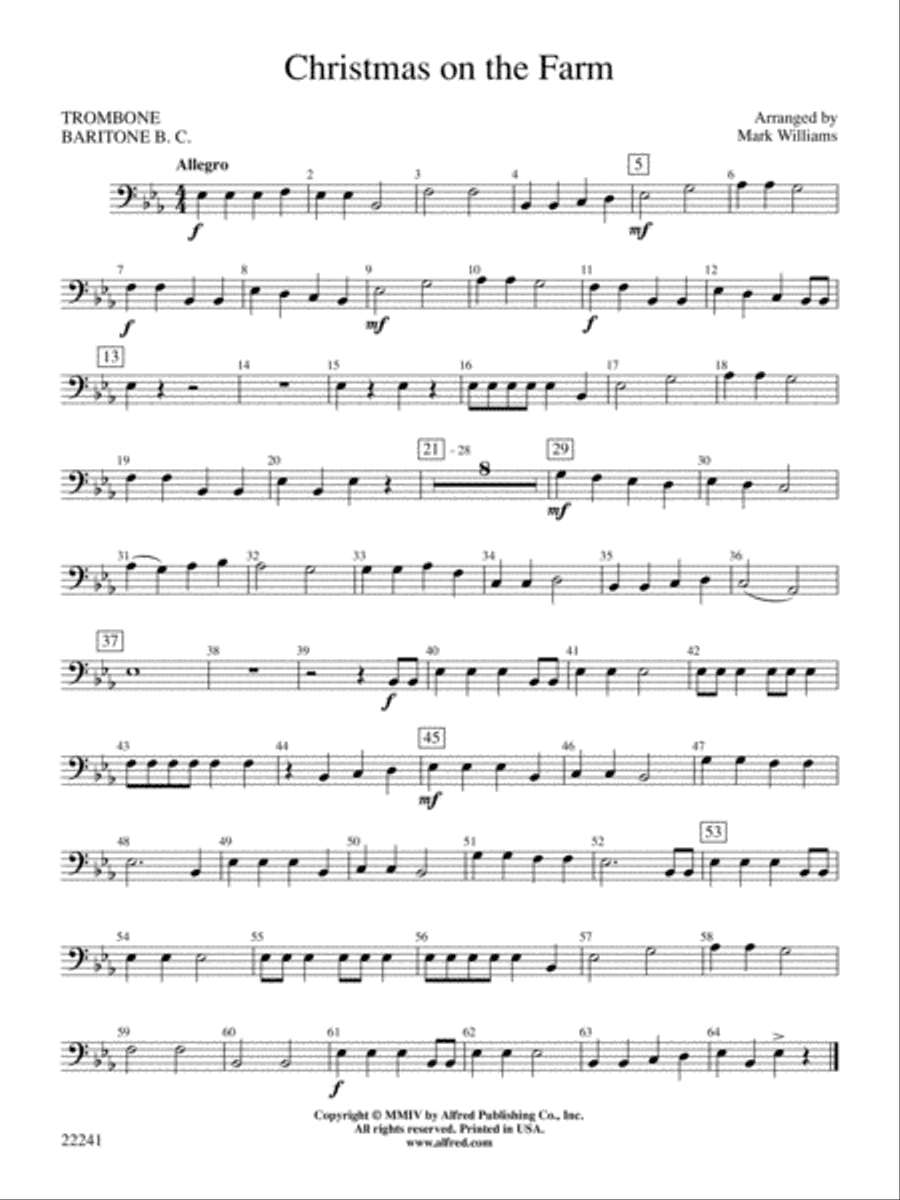 Christmas on the Farm: 1st Trombone