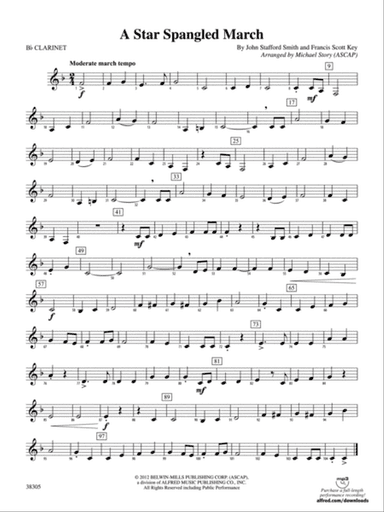 A Star Spangled March: 1st B-flat Clarinet