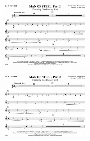 Man of Steel, Part 2: 2nd B-flat Trumpet