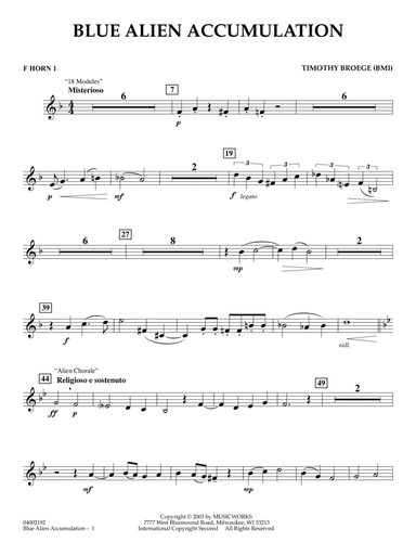 Blue Alien Accumulation - F Horn 1