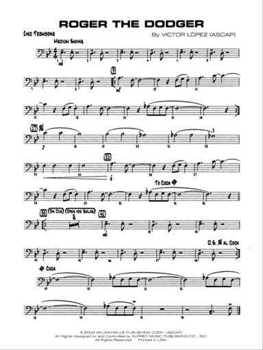 Roger the Dodger: 2nd Trombone