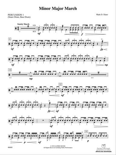 Minor Major March: 1st Percussion