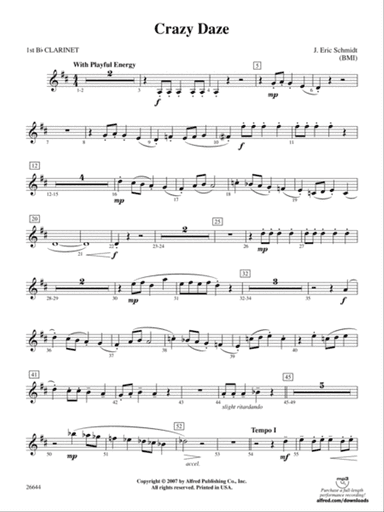 Crazy Daze: 1st B-flat Clarinet