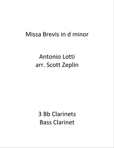 Missa Brevis in d minor