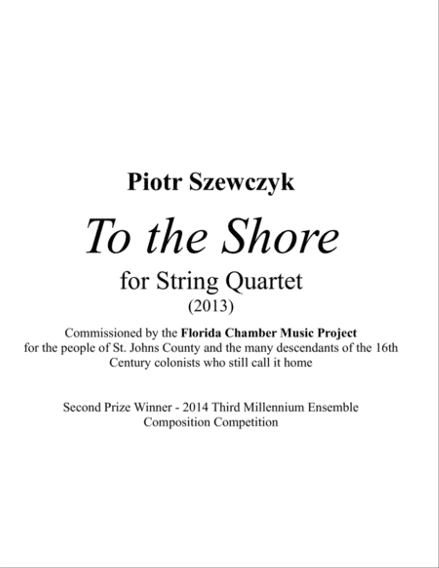 To the Shore for String Quartet