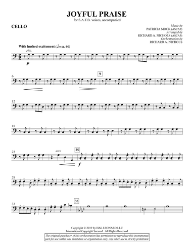 Joyful Praise - Cello