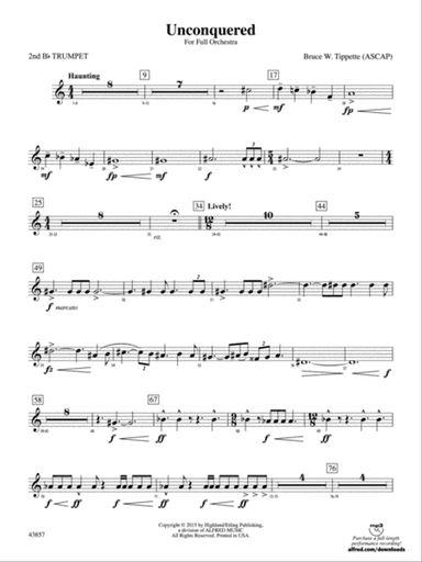 Unconquered: 2nd B-flat Trumpet