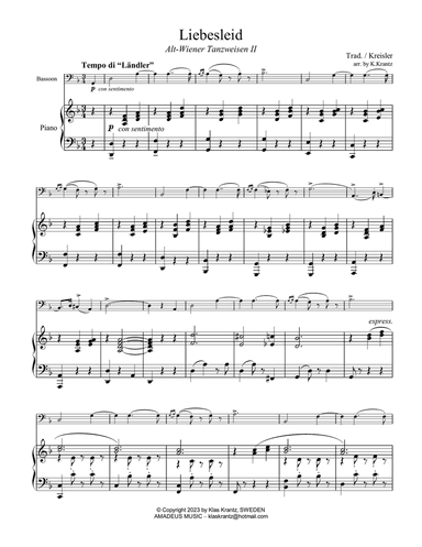 Liebesleid for bassoon and piano