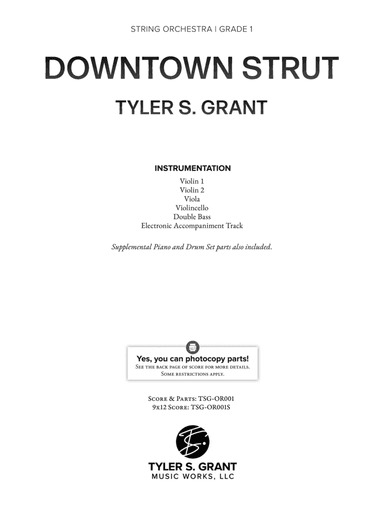 Downtown Strut: Score