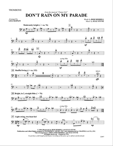 Don't Rain on My Parade (from the musical Funny Girl): 1st Trombone