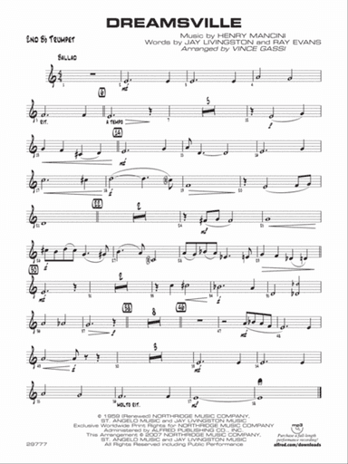 Dreamsville: 2nd B-flat Trumpet