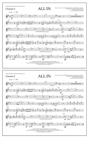 ALL IN (arr. Tom Wallace) - Clarinet 2