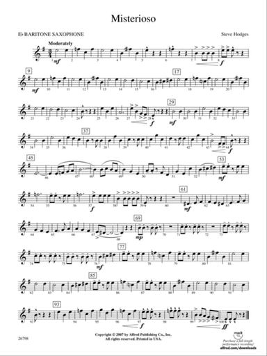 Misterioso: E-flat Baritone Saxophone