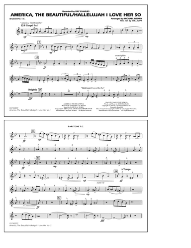 America, The Beautiful/Hallelujah I Love Her So (arr. Michael Brown) - Baritone T.C.