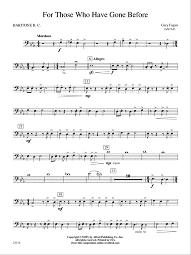 For Those Who Have Gone Before: Baritone B.C.