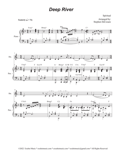 Deep River (French Horn solo and Piano)