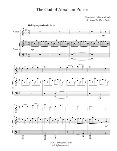 The God of Abraham Praise (Violin-Piano)