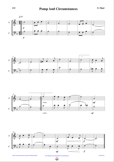 Pomp and Circumstances (easy brass duet Nb. 4 - F/C)