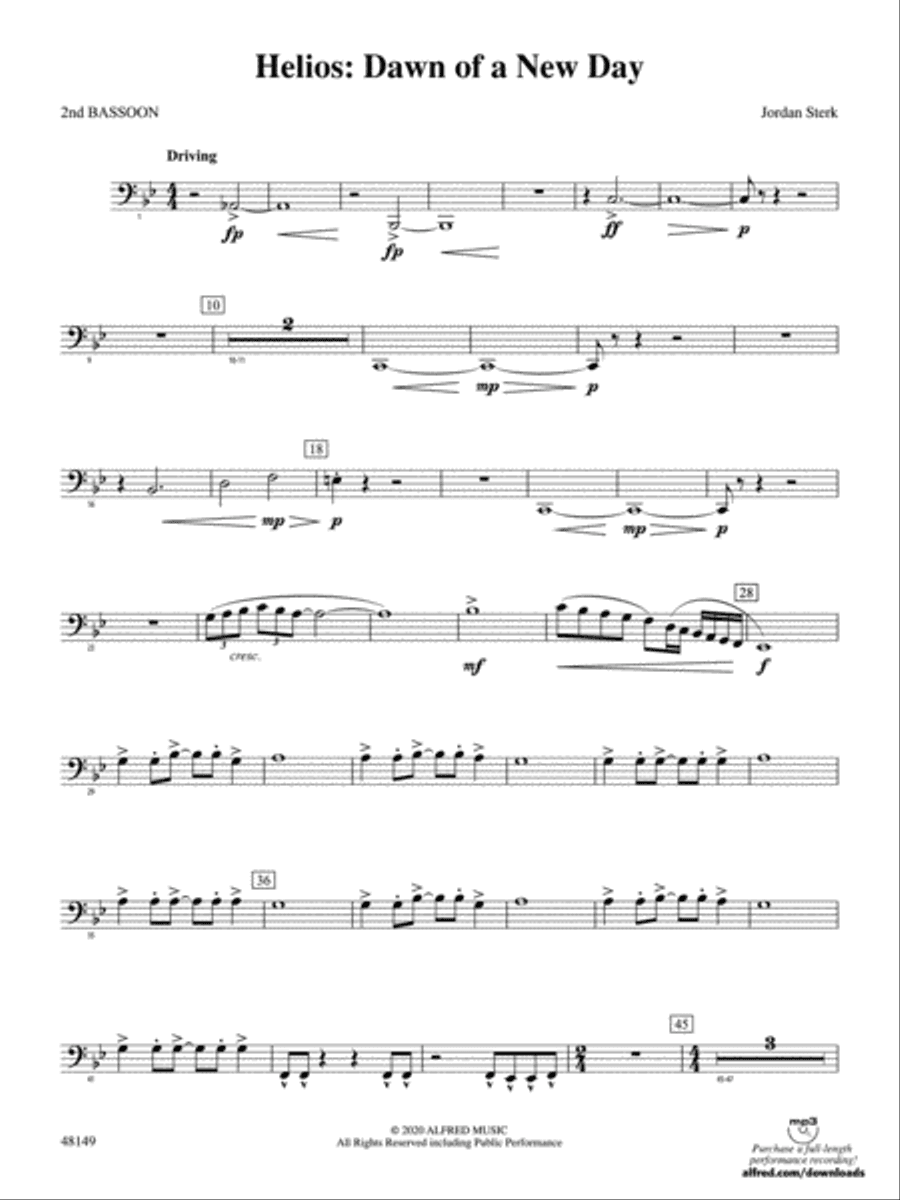 Helios: Dawn of a New Day: 2nd Bassoon