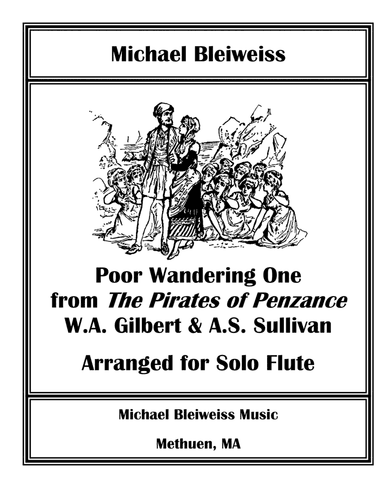 "Poor Wandering One" for Solo Flute