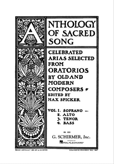 Anthology Of Sacred Song - Volume 1 - Soprano