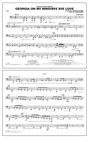 Georgia On My Mind/Bye Bye Love (arr. Michael Brown) - Tuba