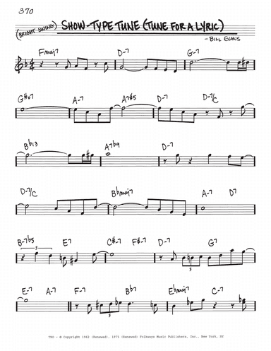 Show-Type Tune (Tune For A Lyric)