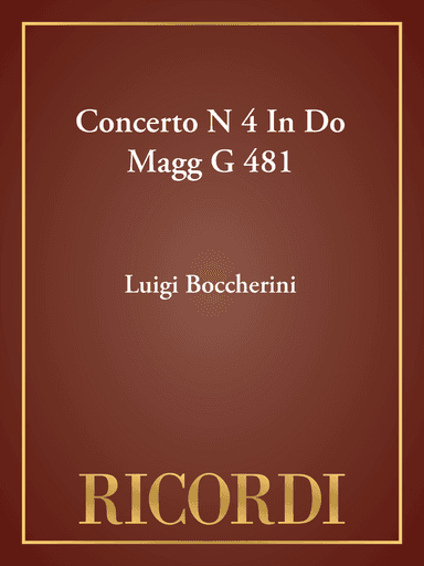 Concerto N 4 In Do Magg G 481