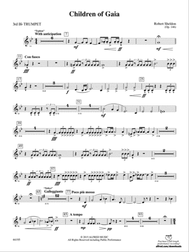 Children of Gaia: 3rd B-flat Trumpet