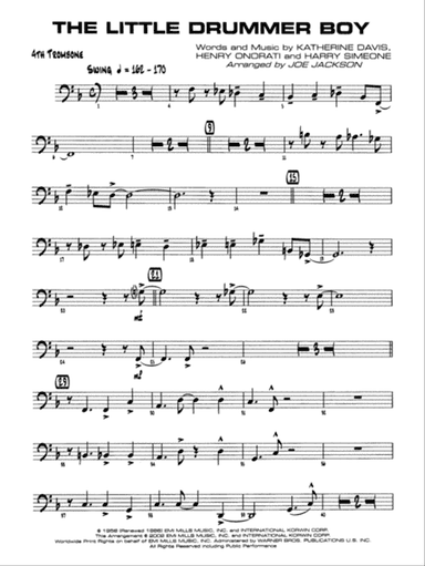 The Little Drummer Boy: 4th Trombone