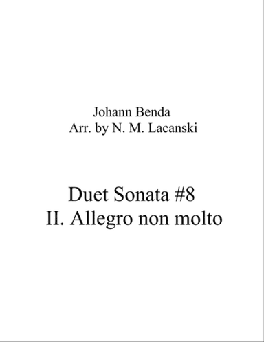Duet Sonata #8 Movement 2 Allegro non molto