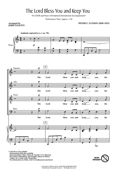 Lord Bless You And Keep You