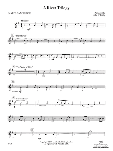 A River Trilogy: E-flat Alto Saxophone