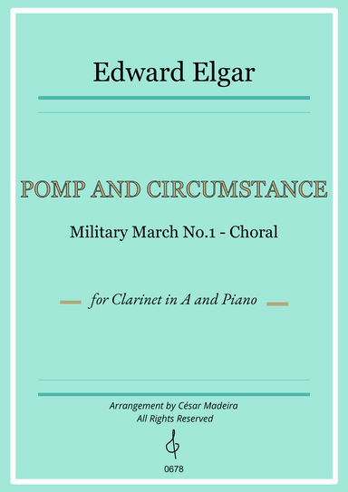 Pomp and Circumstance No.1 - Clarinet in A and Piano (Full Score)