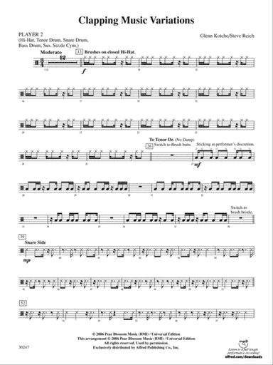 Clapping Music Variations: 2nd Percussion