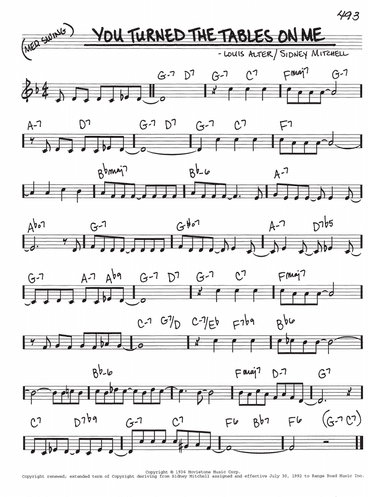 You Turned The Tables On Me