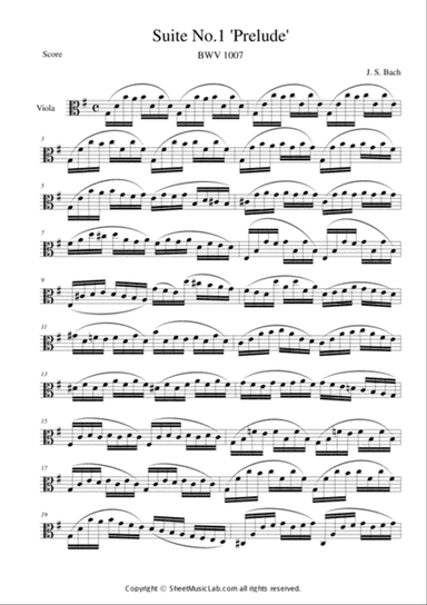 Cello Suite No. 1 Prelude (BWV 1007)