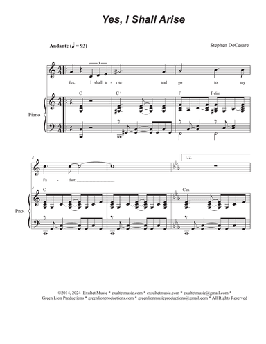 Yes, I Shall Arise (Vocal solo)