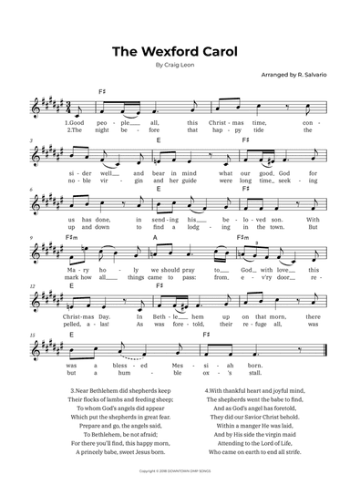 The Wexford Carol (Key of F-Sharp Major)