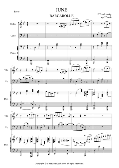 Baracarolle (The seasons No.6: Opus 37a JUNE)