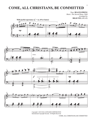 Come, All Christians, Be Committed (arr. Brad Nix)