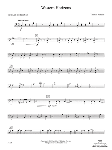 Western Horizons: (wp) B-flat Tuba B.C.