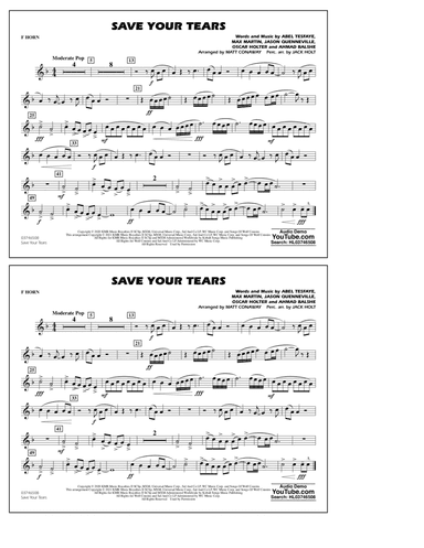 Save Your Tears (arr. Conaway & Holt) - F Horn