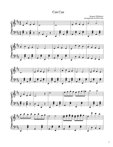 Can Can (Piano Solo)
